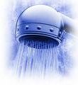Are you good at saving water? - A picture of a showerhead.