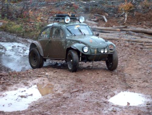 same day same location - this is when were coming out of the swamp. the guy thats driving is my husband