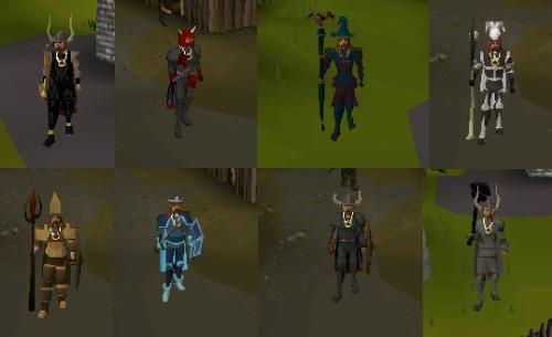 Different runescape armors - Some of the armors I have in the game.