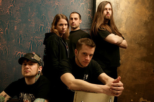 All That Remains - This photo was taken before the bands flight in their Europe tour to perform their latest album 'Fall of Ideals'.