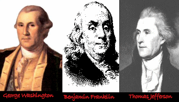 3 of The Founding Fathers  - George Washington, Benjamin Franklin, and Thomas Jefferson, were 3 historical figures that had a vision for America, and fought to see it evolve into their dreams. It was there vision that gave way to the foundation of our country, freedoms, and liberties, and wisdom.