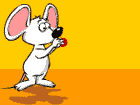 cartoon - animated rat swallowing balloon