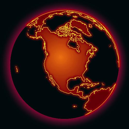 map of north america - fieri outlined map of the noth american continent including some of the noth pole