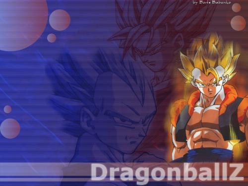 Dragonball gt:- Gogeta - Here this is a wallpaper fo gogeta.