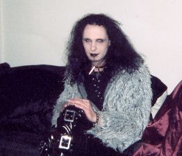 Goth on the bed - Getting ready to party!