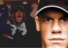 John Cena - John Cena in a new look with a cool cap and a background picture.