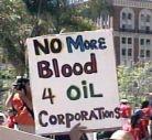 No Blood for Oil - Protest sign