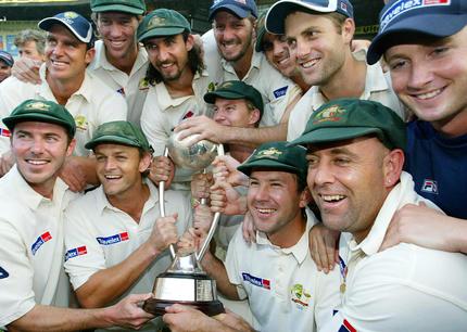 Aussies - the Aussies celebrate