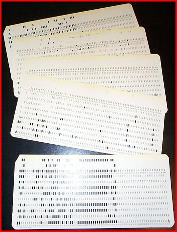 IBM cards. Do not bend, fold, spindle or mutilate - IBM data cards used to tell computers what to do. Before they were made to have holes punched in them, the spots where the holes are were little "bubbles" printed on the card to be filled in by the programmers with number two lead pencils. IBM cards. Do not bend, fold, spindle or mutilate - IBM data cards used to tell computers what to do. Before they were made to have holes punched in them, the spots where the holes are were little "bubbles" printed on the card to be filled in by the programmers with number two lead pencils.