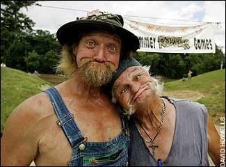Elbow and FreightTrain The funniest looking people - Elbow and FreightTrain are the funniest looking people on earth. They have the ability to retract their jawbones into their throats
