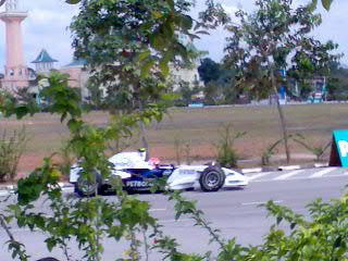 BMW Sauber F1 car on the road - BMW Sauber F1 Team in Melaka MITC