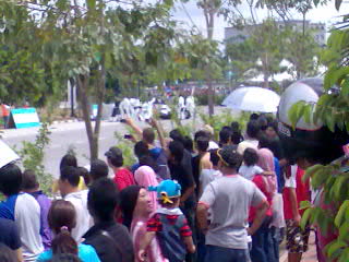 The crowd in the BMW Sauber F1 team demo - The crowd in the F1 demo