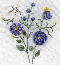 Embroidery - Bullion knot is a kind of hand embroidery