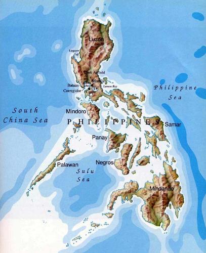 map of philippines - a map of philippine island