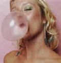 Chewing gum - lady chewing gum