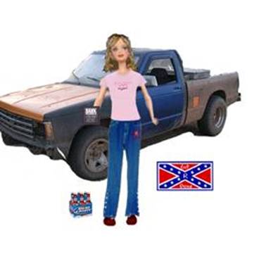 Frenchtown Barbie - A barbie modelled after women living in Frenchtown, Montana.