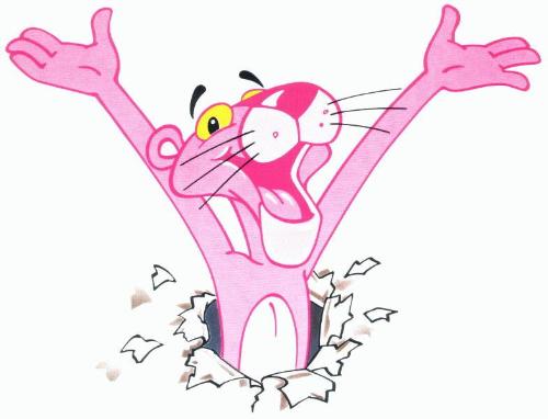 pink panther - hez waz nuaghty DUde