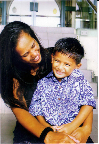 My Son and I - Taken at a mall in Samoa 2005 :)