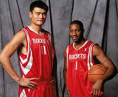 Yao and his teammate T-MAC - Yao Ming and T-MAC