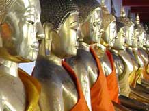 Buddhism - Buddhists can worship at home or at temple.