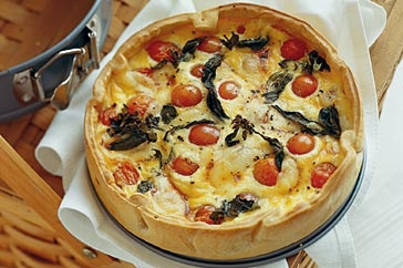 Swiss Cheese And Tomato Tart - Very easy to make and lovely to eat try this one for a change.