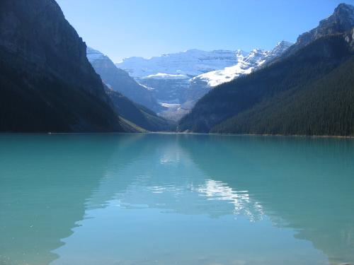 Lake Louise, Banff National Park - This is Lake Louise in Banff National Park, Alberta. The glacier high above is Victoria Glacier. The most beautiful place on Earth.