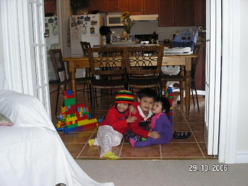 kids - The kids are getting along well. They can't get enough of each other. They play together, sing together, dance together , read together and pose for photo together. They just love each other!