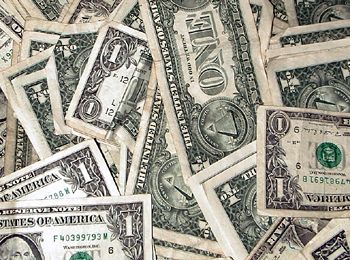 dollar bills - Money from a tax refund, possibly?