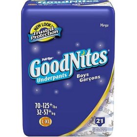 Goodnites undergarments - If you were 10 years old and had to wear these, would you want to go on television and say so in front of millions of viewers?? I don't think so!!! Goodnites undergarments - If you were 10 years old and had to wear these, would you want to go on television and say so in front of millions of viewers?? I don't think so!!!