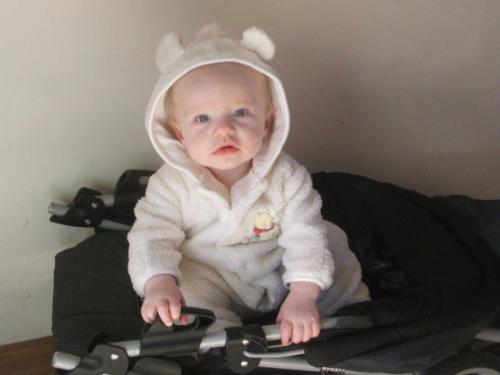 Lillie before Easter - This is my Daughter Lillian Rose, taken of her sitting on the pram! March 26th, 2007
