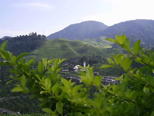 touring to cianjur - mountain view on background