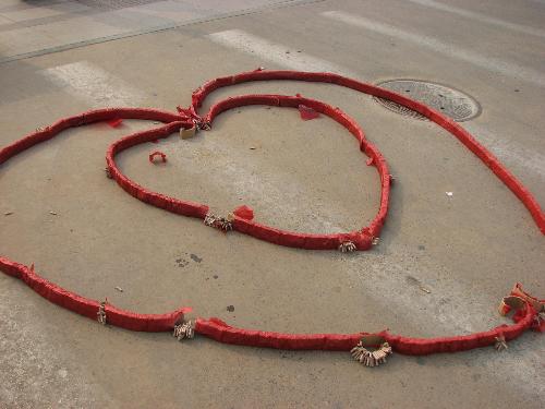 One heart with my husbend  -  The two heart is made by my friends,when i married my husband.That day i was so happy.When he held me in his arm,the tears in my eyes.