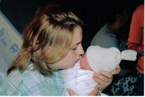 kissing my baby girl - mommy and emma.