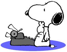 Snoopy Typing - I thought this was a fun, cute little picture for writing