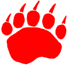 AHS Grizzly Paw - The logo of Ashland High School, in Ashland, Oregon.