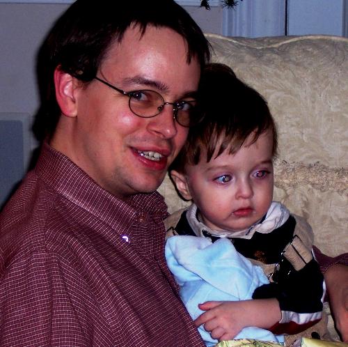 Hubby and Little Monkey - Those are my men! Aren't they cute?
