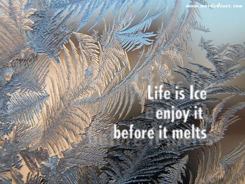 Life Is Ice - Life is like a Ice Cream Enjoy it before it melts...
