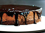 delicious hazelnut chocolate cake mousse - hazelnut chocolate cake mousse on plate