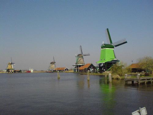 Beyond Amsterdam: Zaanse Schans - Windmills at a small town near Zaandjik called Zaanse Schans.