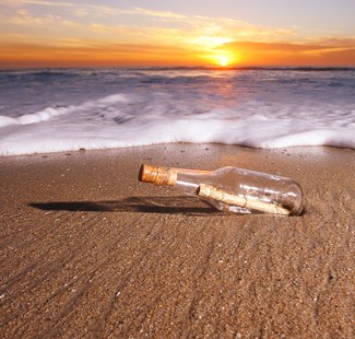 message in a bottle - a message of love from far distance...