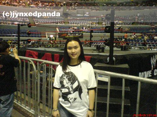 wrestling - here i am during the time RAW came here in the philippines!