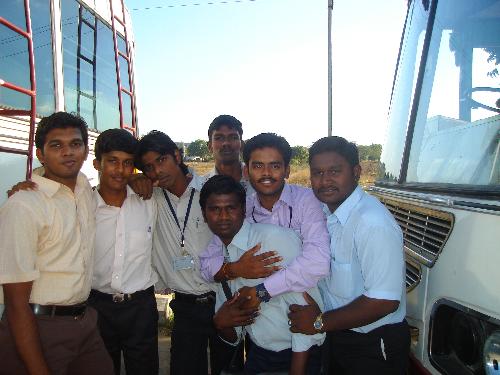 With Friends in college - Enoying college life with my friends