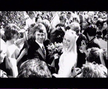 The wedding - One of the ABBA pairs got married in this picture. I think this was Benny and Agnetha, I'm not sure though.