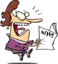 freebie news! - She read all about the freebies that she missed. LOL