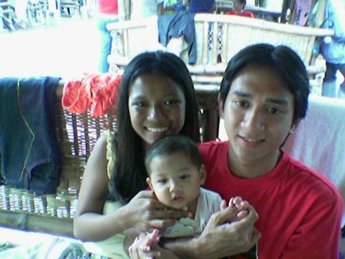 my family - me my husband and my 1yr old daughter