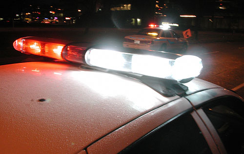 Cops - Some flashing cop car lights.