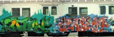 graffiti - graffiti on the train.