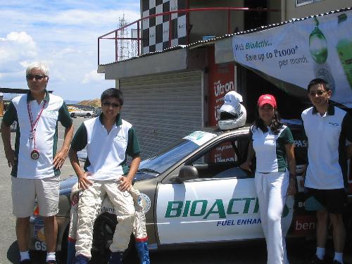 with my team owner, manager and team engineer - before my race launch at subic international raceway