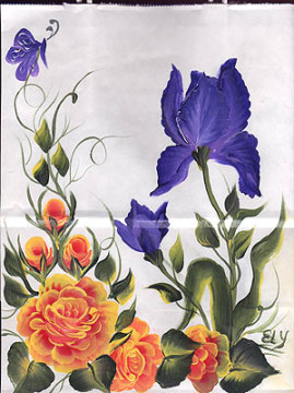 roses and irises - Roses and Irises