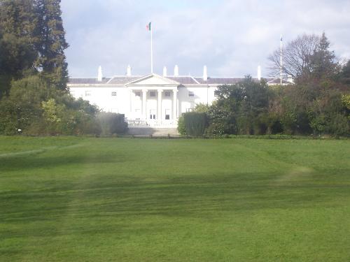 View from the Hop on Hop Off Tour - Dublin City Tour, Ireland's 'Whire House', the home of President Mary McAleese.